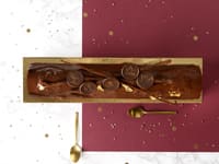 Bûche de Noël chocolat Mexique praliné tonka