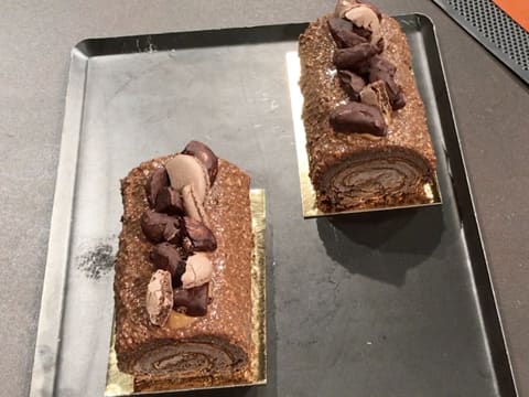 Bûche de Noël chocolat/praliné - 114