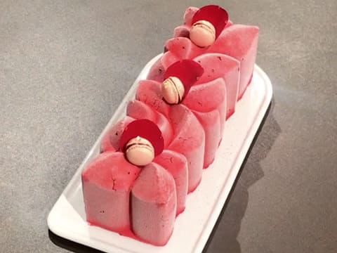 Obtention de la bûche glacée décorée