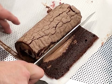 Bûche de Noël façon forêt noire (sans farine) - 70