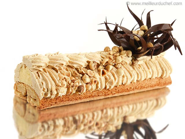 Bûche de Noël mandarine/noisette