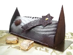 Bûche de Noël marron/chocolat