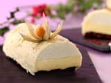 B&ucirc;che de No&euml;l passion, poire, chocolat blanc