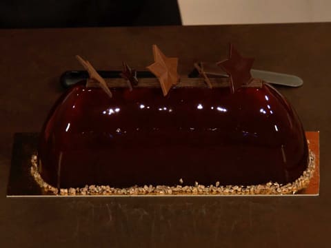 Bûche de Noël aux 3 chocolats et grué de cacao - 125