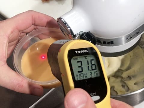 Vérification de la température des œufs