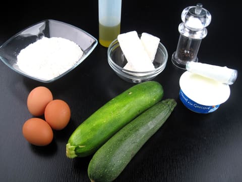 Cake courgettes feta - 1