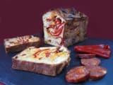Cake aux piments del piquillos et chorizo