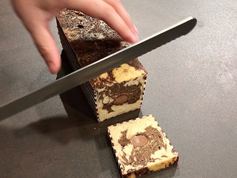 Cake zébré et son cœur chocolat-café - 123