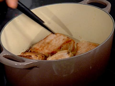 Le cochon Ibaïona rôti et ventrèche braisée, légumes verts moutardés au romarin - 31