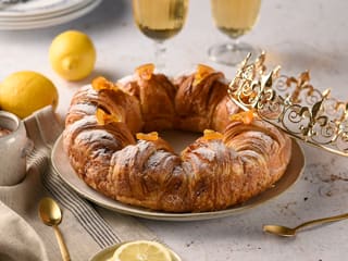 Couronne des rois, chocolat, noisettes, citron