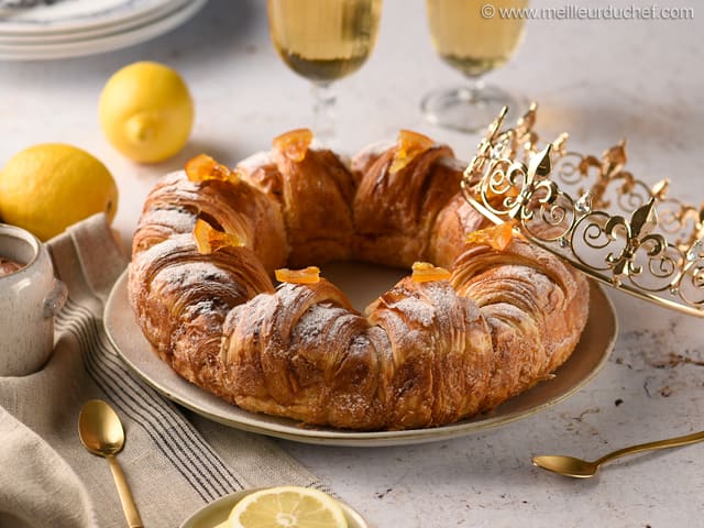 Couronne des rois, chocolat, noisettes, citron