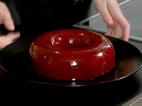 Couronne de Noël au chocolat, cœur fruits rouges - 110