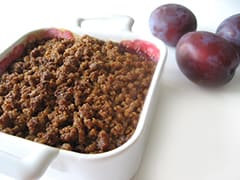 Crumble de prunes aux speculoos