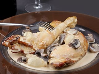 Cuisses de poulet à la crème