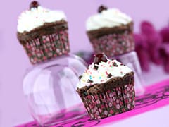 Cupcakes au chocolat et cerise amarena