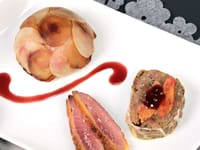 Dodine de foie gras et canard en aiguillettes