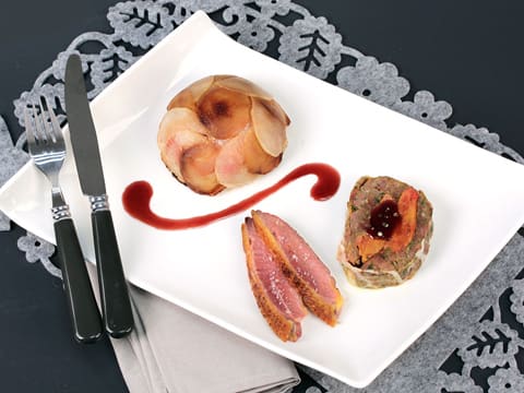 Dodine de foie gras et canard en aiguillettes - 51