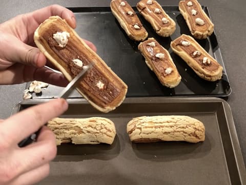 Éclair raclé au couteau