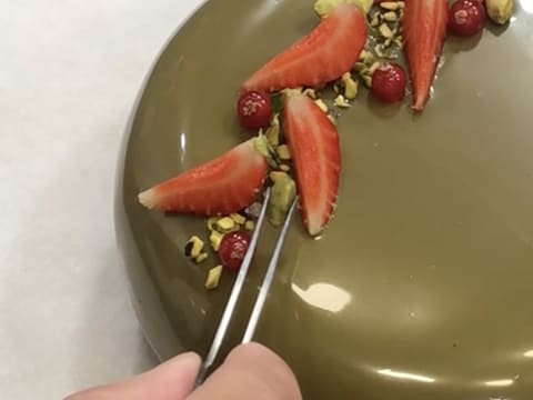 Entremets fraise - pistache - 127