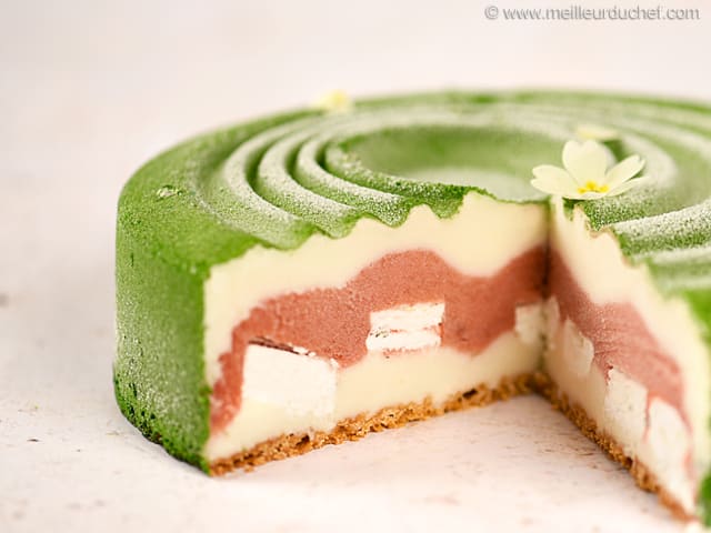 Entremets glacé, Mojito et fraise