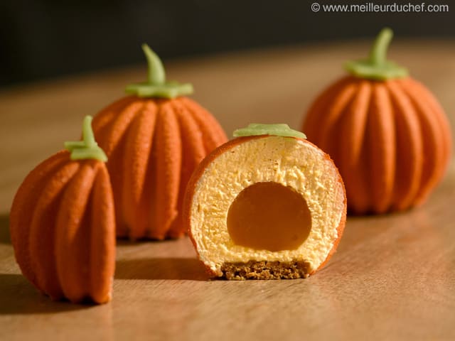 Entremets d'Halloween butternut/mandarine