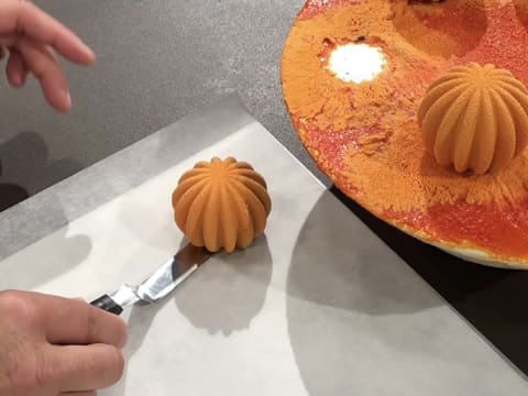 Entremets d'Halloween butternut/mandarine - 70