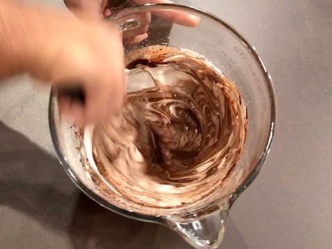 Entremets poire/chocolat, crème chiboust vanillée - 75