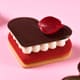 Entremets Saint Valentin fraise et framboise