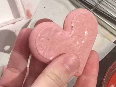 Entremets Saint Valentin fraise et framboise - 75