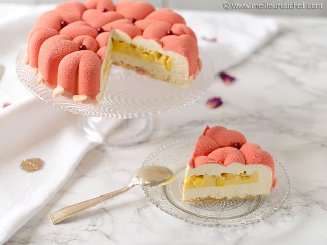 Entremets aux saveurs exotiques de Saint Valentin