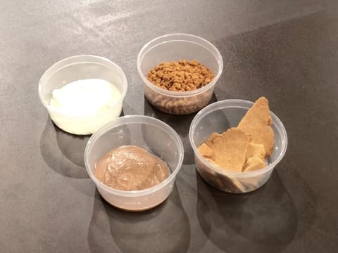 Ingrédients pour croustillant praliné spéculoos