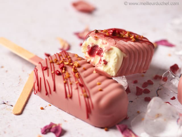 Esquimaux framboise et chocolat blanc