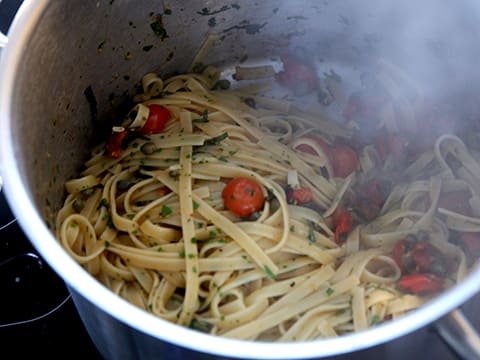 Fettucce aux tomates et aux câpres au sel de Sicile - 9