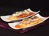 Feuillet&eacute; de Saint-Jacques &agrave; la cr&egrave;me d'ail