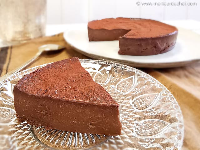 Flan pâtissier au chocolat "sans pâte" (façon Christophe Michalak)