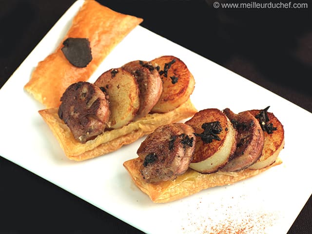 Feuilleté de foie gras truffé