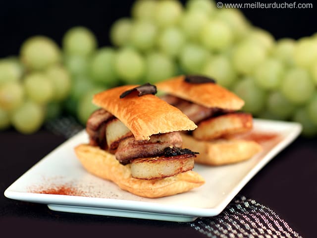 Feuilleté de foie gras truffé