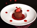 G&acirc;teau au chocolat et fraises