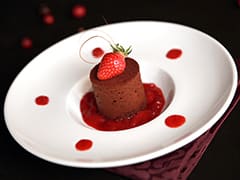 Moelleux au chocolat et fraises