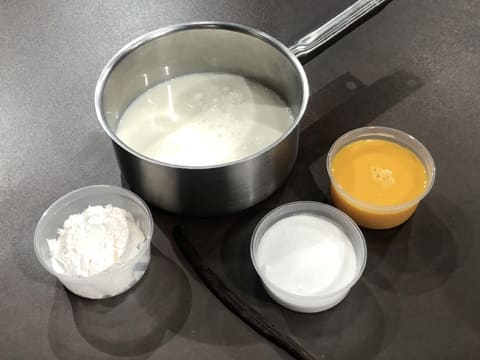 Ingrédients pour crème pâtissière