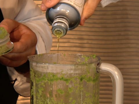 Langoustine vapeur de marjolaine, crème de laitue au wasabi - 21