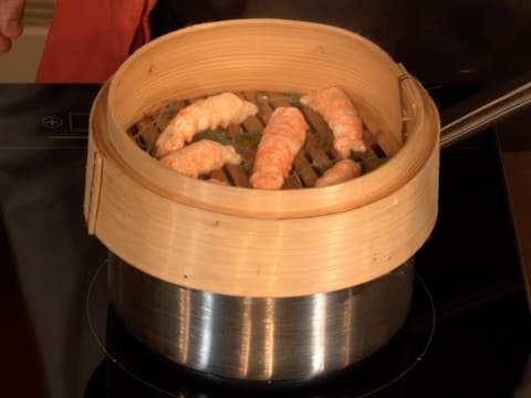 Langoustine vapeur de marjolaine, crème de laitue au wasabi - 46