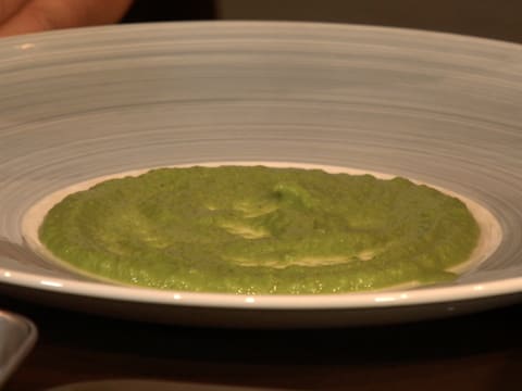 Langoustine vapeur de marjolaine, crème de laitue au wasabi - 51