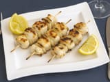 Brochettes de lotte au citron