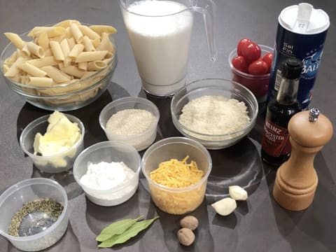 Tous les ingrédients nécessaires pour la réalisation du Mac and cheese