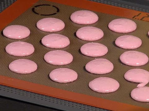 Macarons framboise fourrés chocolat - 39