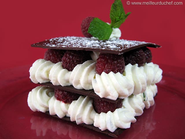 Mille-feuille chocolat/framboise