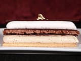 Millefeuille chocolat, pralin&eacute; et marrons