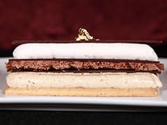 Millefeuille chocolat, praliné et marrons