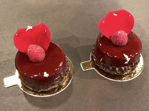 Mini-entremets chocolat framboise - 106